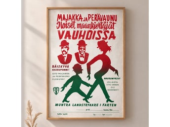 Fyrtornet och Släpvagnen (Fy & Bi) Original finsk filmaffisch VF