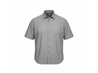 Marks & Spenser Skjorta Herr UK Storlek 2XL Grå Strykfri Bröstficka Kortärmad