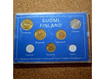 Finland Mynt Kassett Års-set Halvstor Hårdplast 1979 1