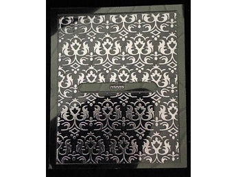 Lyx Nail art stickers silver metallic damask-mönster självhäftande nageldekor