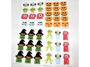 Stickers - 4 ark - monster / pumpa
