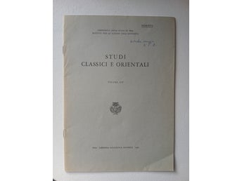 Studi Classici e Orientali Volym XIV