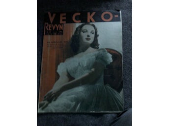 Vecko Revyn nr12 1941 Linda Darnell omslaget, kungligt prinsessorna