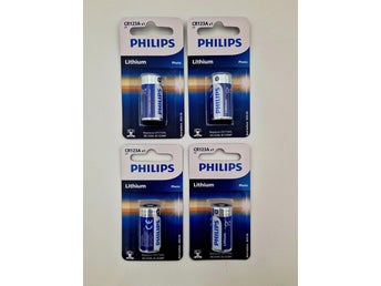 Lithium CR123A Batterier 4 st 1-Pack