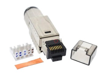 RJ45 kontaktdon verktygsfri Cat6a hane