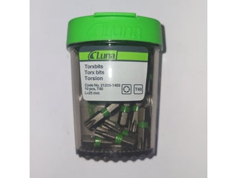 Bits TORX TX40, Torsion, LUNA, 25mm, 10-pack