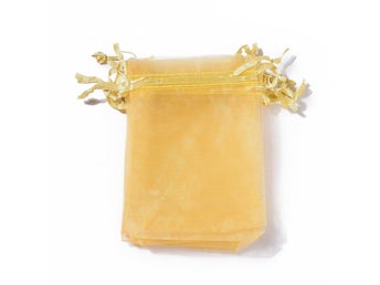Organza / smycke påse guld ca12x9, 5-pack