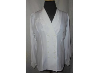 blus, vit blus, vintage, st 36, oanvänd
