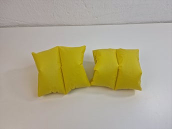 Uppblåsbara armpuffar för barn, gula