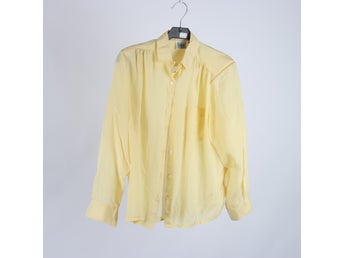 Blus, Kabri, gul, silke, retro, stl. 38.