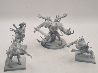 Warhammer Chaos – Daemon Prince + 3 mutanter – 4 figurer