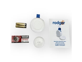 Rodger Amigo Wireless Sängvätaralarm Barn Bärbar 3V 433,92MHz Vit Batteri Ny