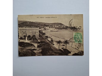 Vykort Jardins Albert 1 in Nice, Frankrike.