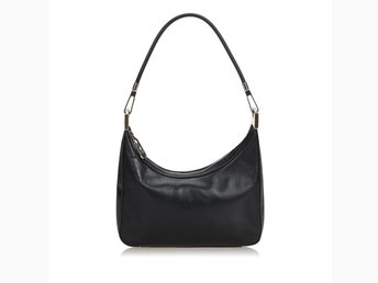 gucci black leather shoulder bag