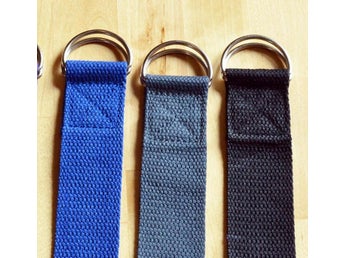 10 st Yogaband 180 cm (grafit grå), Yogabä , Yoga strap, Fitnessband