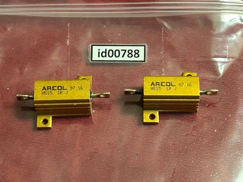 Trådlindat motstånd (id00788) aluminiumkapslat 1 ohm 15W 2 stycken