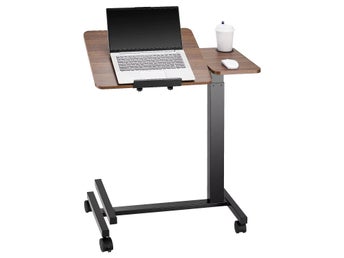 Höj- och Sänkbart Sängbord på Hjul Laptopbord med Justerbar Bordsskiva