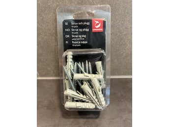 Helt ny! Lundbergs skruv med expanderplugg 8mm! 10-pack!
