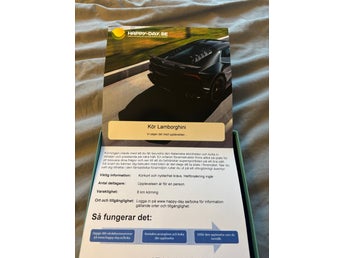 Upplevelse, köra Lamborghini