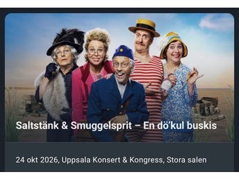 Biljetter till Saltstänk & Smuggelsprit – En dö'kul buskis