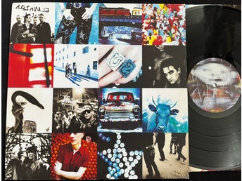 U2 Achtung Baby RARE 1st PRESS LP 1991 INNERBAG INSERT NUDE ADAM CLAYTON PHOTO