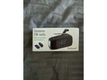 Rubicson Dynamo FM-radio (vevradio) med powerbank och ficklampa