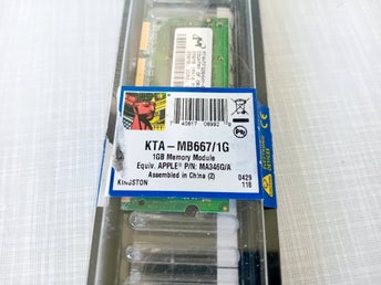 Mac Originalminne RAM 1GB – Kingston KTA-MB667/1G