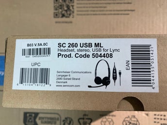 Sennheiser SC 260 USB ML stereo headset datorheadset