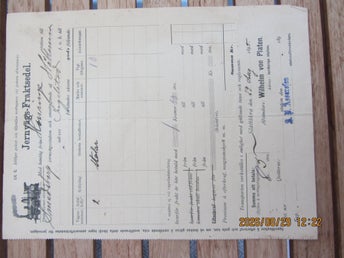 Järnvägsfraktsedel 1895