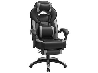Gaming Chair, Office Racing Chair med Fotstöd, Ergonomisk Design, OBG77BG