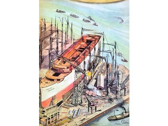 RABÉN & SJÖGRENS STORA BOK OM FARTYG 1956 1:A UTG OVANLIG HISTORIA BÅTAR NAUTIKA