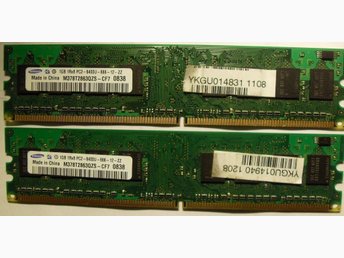 2 GB(2 x1 GB) Samsung DDR2-PC6400/800.100 % exakt lika. Även datum är samma.Rea