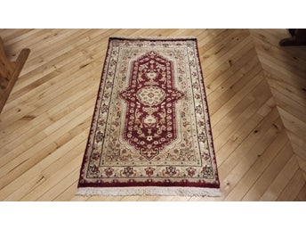 Pakistan 2-ply matta – Äkta klassisk handknuten matta 77 × 128 cm