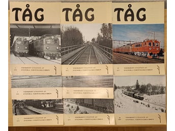 Tidiga Tåg 1971-1972 SJK (7 st) Ovanliga! Inkl Historiskt Nr 10 i Färg