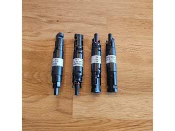 4 st Slocable PV-kontaktdon med inbyggd 10A säkring för solceller 1000V DC