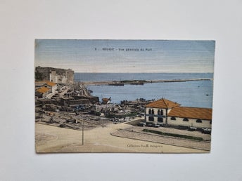 Vykort Algeriet. BOUGIE Vue générale du Port
