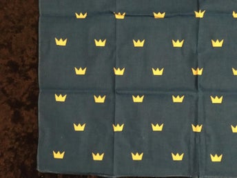 SVERIGE KRONOR Mini poster flagga 54cm - Schal Sjalett Snusnäsduk BOMULL blå bak
