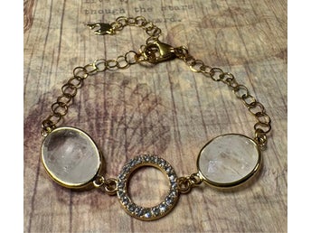Lyxigt armband med strass och Bergskristall