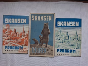 Skansen Program och Naturhistoriska avdelningen, 1946-1947. 3 delar.