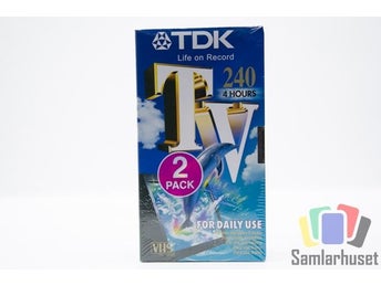 Inplastad 2-Pack TDK 240 4 Hours - TV E-240 - Tape - Inplastade - Kassett