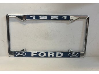 Nummerplåtsram kromad metall 1961 Ford