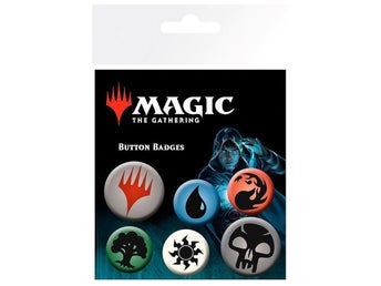 Magic The Gathering Pins / Badges 5-Pack - Mana Symbols