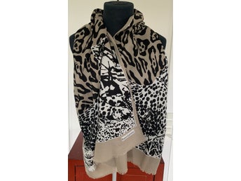 0969, Franco Laurenti sort, vit, beige halsduk