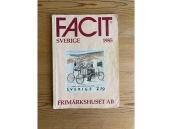 FACIT SVERIGE 1985 av FRIMÄRKSHUSET AB - klassisk frimärkskatalog för samlare
