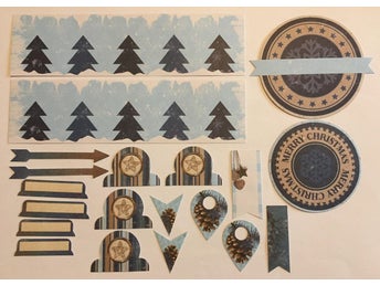 Die-cuts Dekorationer från BoBunny. Vinter Jul Julkort 1