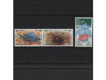 Nya Zeeland 1979 Fiskar fiske hälsomärken 3v