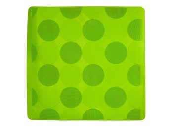 NY! Limegrön halkmatta för duschen, Bubbles från Duschy. Med sugproppar.
