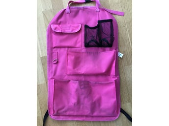 Bilstolsförvaring i polyester, rosa, sparkskydd för förvaring