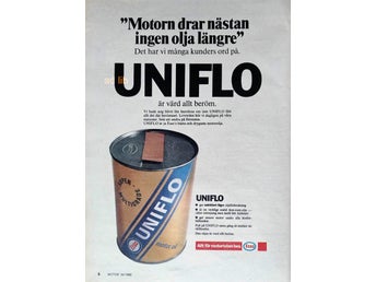 ESSO UNIFLO MOTOROLJA, REKLAMANNONS 1969