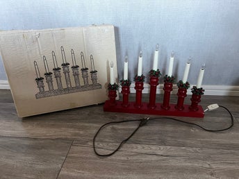 Adventsljusstake / kulljusstake Konstsmide Gnosjö Sweden / Elektrisk ljusstake